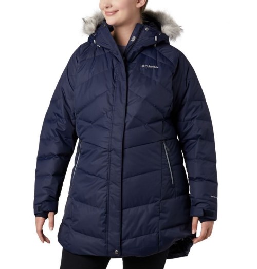 Women's Columbia Lay D Down II Mid Jackets Navy | Plus Size CA-F8A61